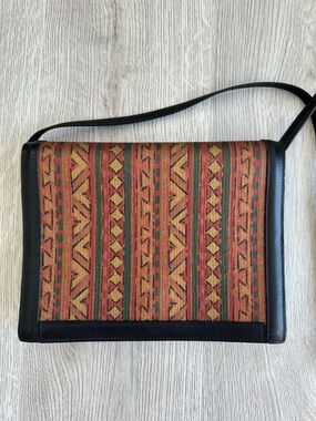 Roberto Vascon Vintage Hand-Painted Leather Crossbody Bag | Artisan | EUC